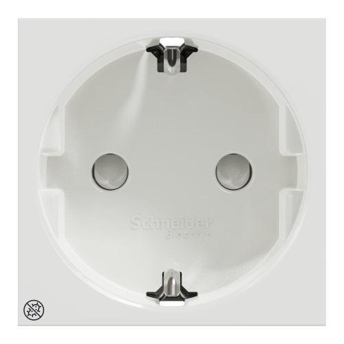Priza schuko cu obturatoare Unica alb antibacterian 16A, Schneider