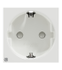 Priza schuko cu obturatoare Unica alb antibacterian 16A, Schneider