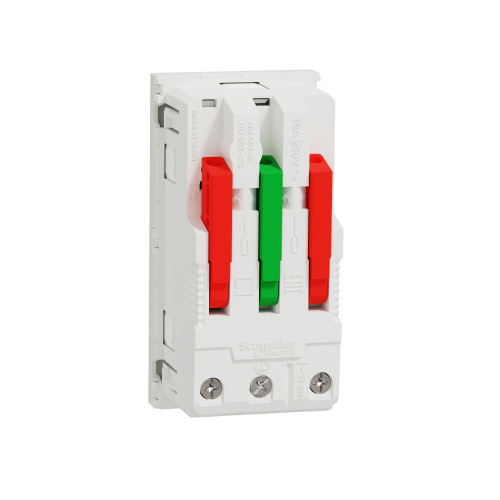 Priza schuko dubla Unica alb antibacterian 16A, Schneider