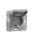 Priza schuko IP44 cu obturatoare si capac +suport fixare si gheare Unica aluminiu 16A, Schneider