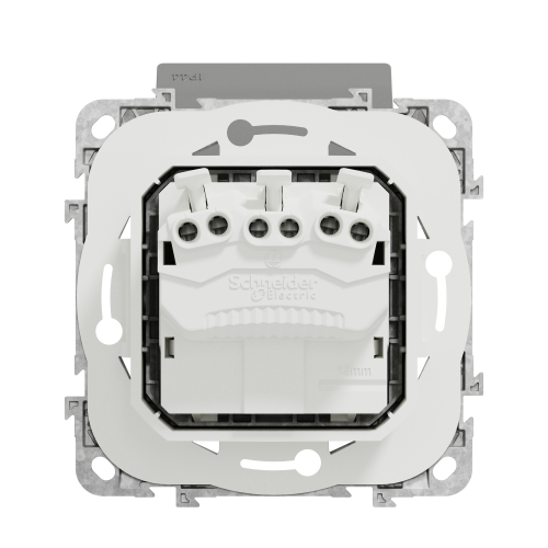 Priza schuko IP44 cu obturatoare si capac +suport fixare si gheare Unica aluminiu 16A, Schneider