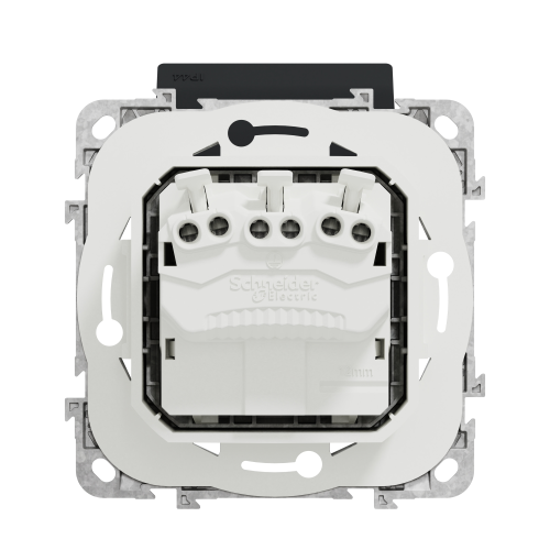 Priza schuko IP44 cu obturatoare si capac +suport fixare si gheare Unica antracit 16A, Schneider