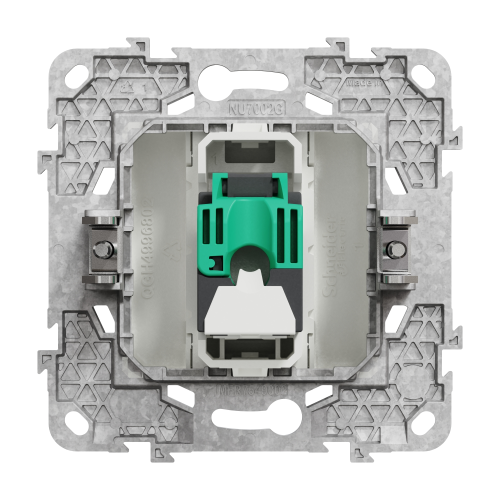 Priza RJ45 Cat 5E UTP cu suport fixare si gheare 2M alb, Schneider