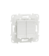 Intrerupator dublu cu revenire KNX + suport fixare Unica alb, Schneider