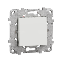 Intrerupator cruce + suport fixare si gheare Unica alb 10A, Schneider