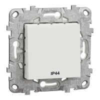 Intrerupator simplu IP44 + suport fixare Unica alb 10A, Schneider