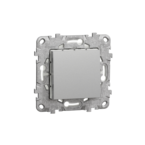 Intrerupator simplu IP44 + suport fixare Unica aluminiu 10A, Schneider