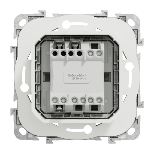 Intrerupator simplu IP44 + suport fixare Unica aluminiu 10A, Schneider