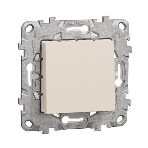 Intrerupator simplu IP44 + suport fixare Unica bej 10AX, Schneider