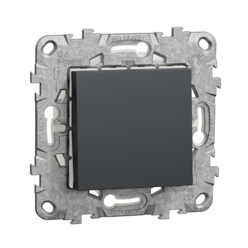 Intrerupator simplu IP44 + suport fixare Unica antracit 10AX, Schneider