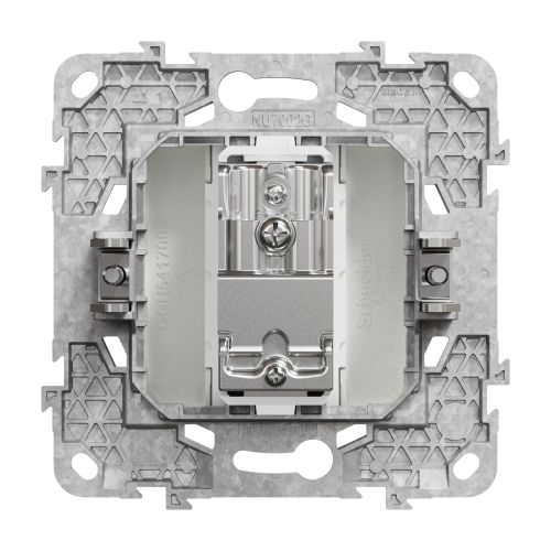 Priza TV tata cu suport fixare si gheare Unica 2M alb, Schneider