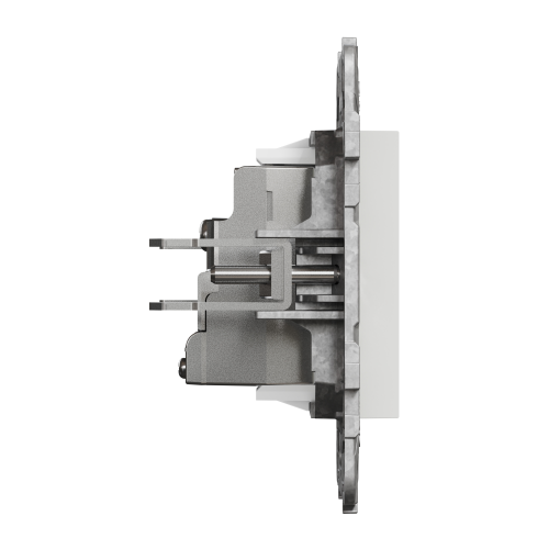 Priza TV tata cu suport fixare si gheare Unica 2M alb, Schneider