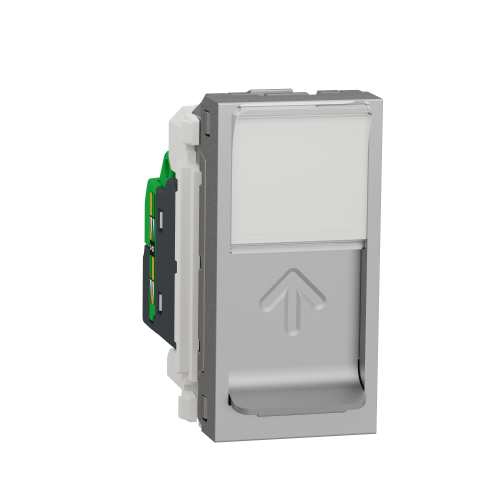 Priza RJ45 Cat 5 UTP Unica 1M aluminiu, Schneider
