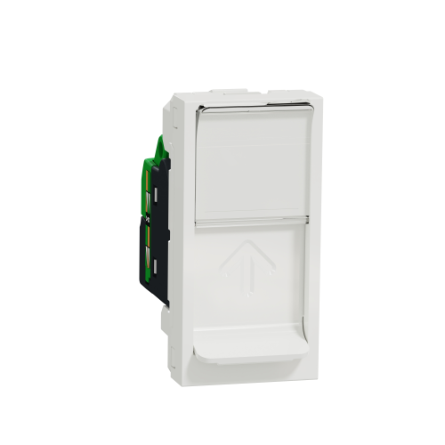 Priza RJ45 Cat 6 UTP Unica 1M alb, Schneider
