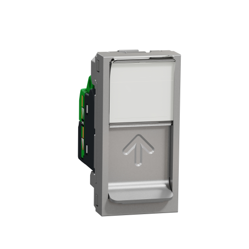 Priza RJ45 Cat 6 UTP Unica 1M aluminiu, Schneider