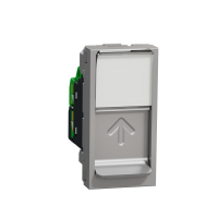 Priza RJ45 Cat 6 UTP Unica 1M aluminiu, Schneider