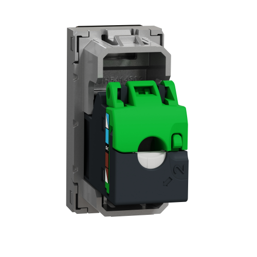 Priza RJ45 Cat 6 UTP Unica 1M aluminiu, Schneider