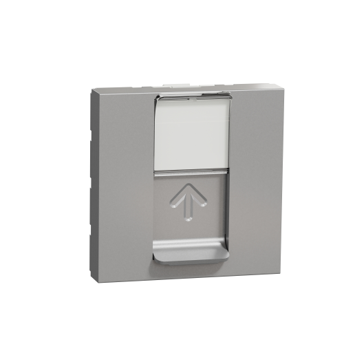 Priza RJ45 Cat 6 UTP Unica 2M aluminiu, Schneider