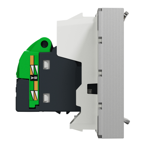 Priza RJ45 Cat 6 FTP Unica 2M aluminiu, Schneider