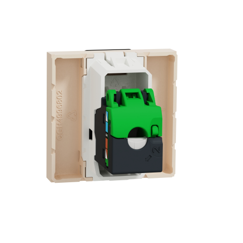 Priza RJ45 Cat 6 UTP Unica 2M bej, Schneider