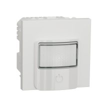 Senzor de miscare cu intrerupator I/O Unica alb 10A, Schneider