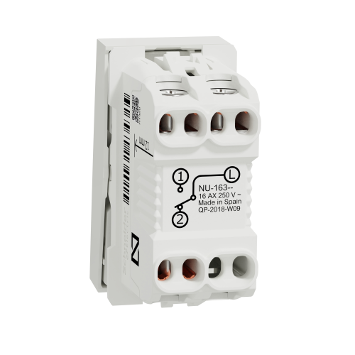 Intrerupator cap scara cu surub Unica 1M alb 16A, Schneider