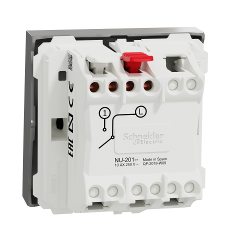 Intrerupator simplu Unica 2M aluminiu 10A, Schneider