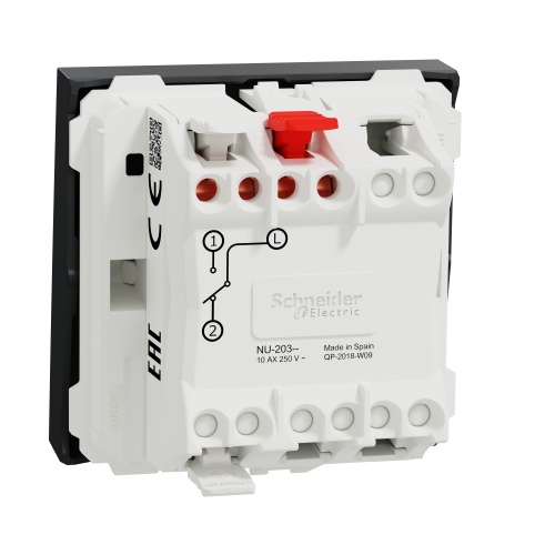 Intrerupator simplu Unica 2M antracit 10A, Schneider