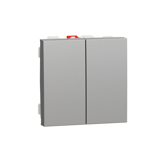 Intrerupator cap scara dublu Unica 2M aluminiu 10A, Schneider