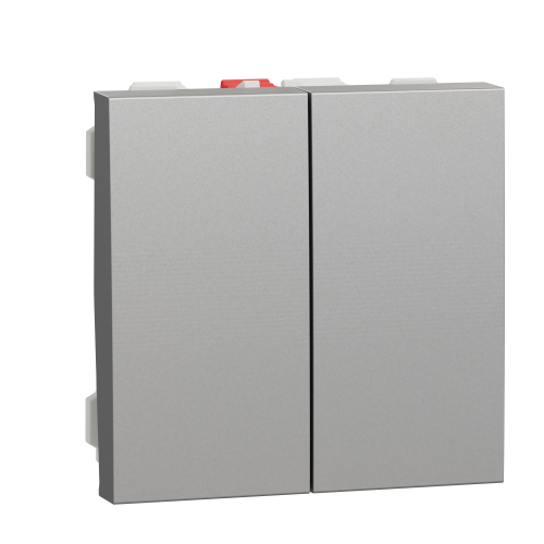 Intrerupator dublu Unica 2M aluminiu 10A, Schneider