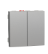 Intrerupator dublu Unica 2M aluminiu 10A, Schneider