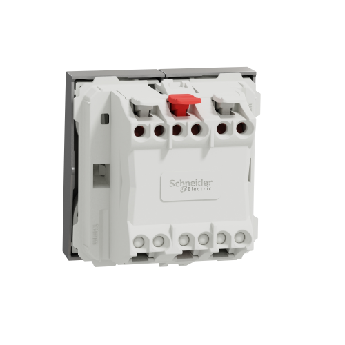 Intrerupator dublu Unica 2M aluminiu 10A, Schneider