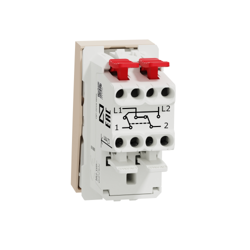 Intrerupator cruce Unica 1M bej 10A, Schneider