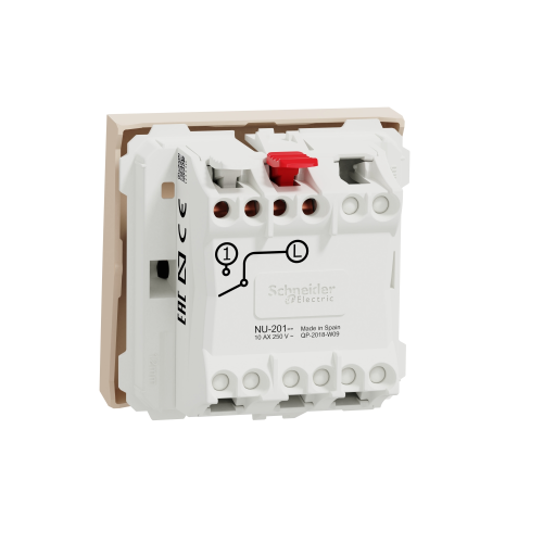 Intrerupator simplu Unica 2M bej 10A, Schneider