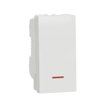 Intrerupator simplu cu surub + led Unica 1M alb 16A, Schneider