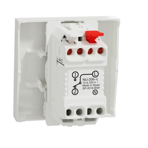 Intrerupator cu revenire simbol lumina Unica 2M alb 10A, Schneider