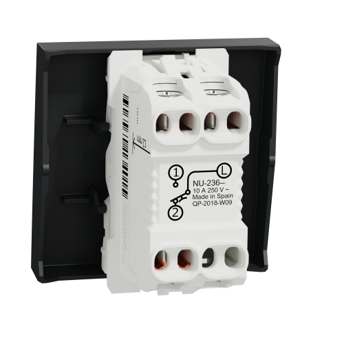 Intrerupator cu revenire NO/NC Unica 2M antracit 10A, Schneider