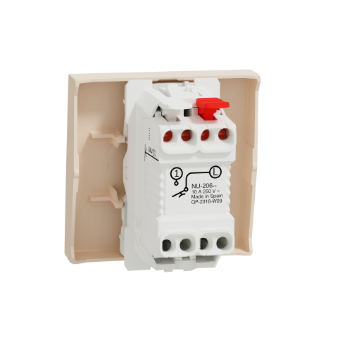 Intrerupator cu revenire Unica 2M bej 10A, Schneider