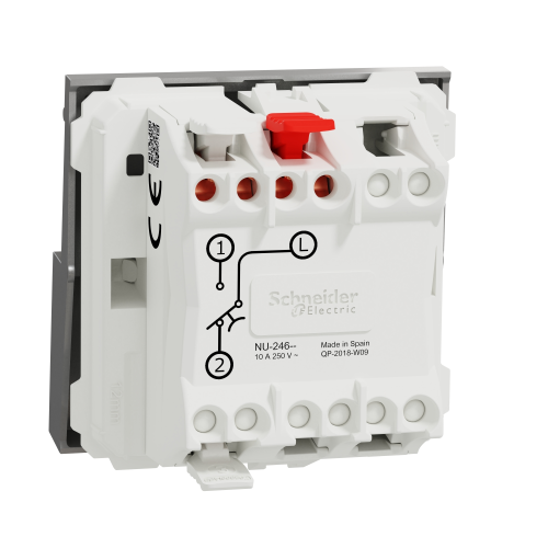 Intrerupator cu revenire NO/NC cu sport eticheta Unica 2M aluminiu 10A, Schneider