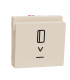Intrerupator cu cartela NO/NC Unica 2M bej 10A, Schneider