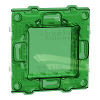 Suport fixare plastic + capac protectie Unica 1P 2M, Schneider