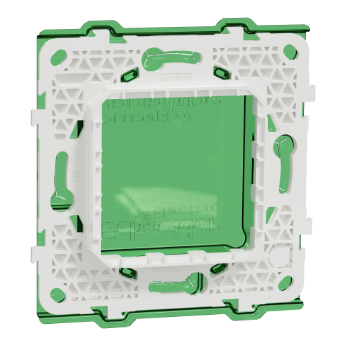 Suport fixare plastic + capac protectie Unica 1P 2M, Schneider