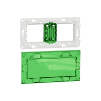 Suport fixare plastic + capac protectie Unica 2P 4M, Schneider