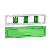 Suport fixare plastic + capac protectie Unica 4P 8M, Schneider