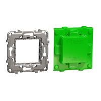 Suport fixare zamak + capac protectie Unica 1P 2M, Schneider