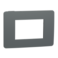 Rama Unica 3 module gri inchis/negru, Schneider