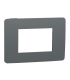 Rama Unica 3 module gri inchis/negru, Schneider