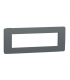 Rama Unica 7 module gri inchis/negru, Schneider