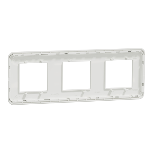 Rama Unica 3 Posturi alb antibacterian, Schneider