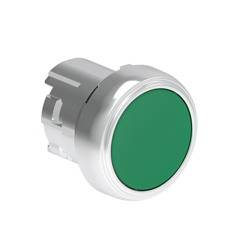 Buton cu revenire metalic verde, Lovato